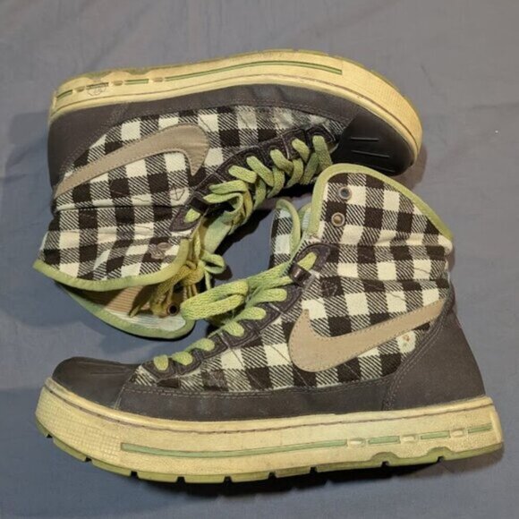 Vintage Y2K Nike ACG Plaid 044 Sticky Rubber Boots Women Size 10 - Picture 7 of 12